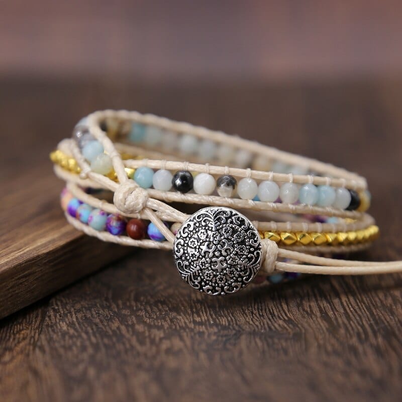 Essentielle Jaspis-Wickelarmband – Amarilis