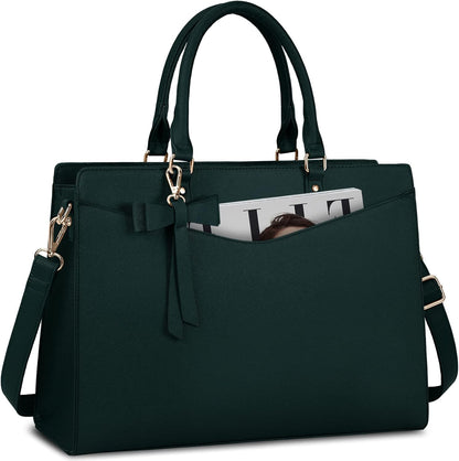 Wasserdichte Laptop-Tasche aus PU-Leder mit multifunktionalem Design für Damen