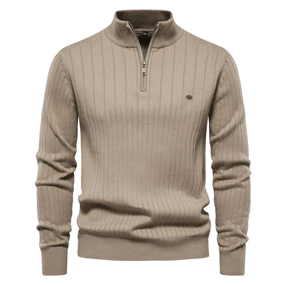 Herren Herbstpullover mit Reißverschluss – Daan