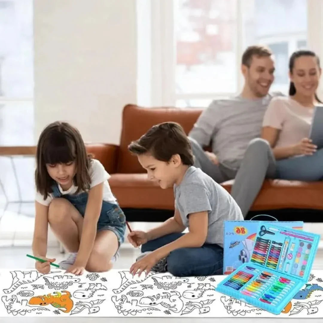 6-in-1 Kreativset mit doppelter Staffelei – Zeichenkoffer für Kinder ab 5