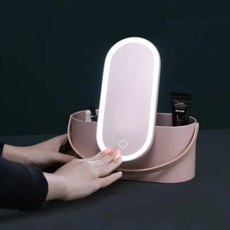 Make-up Koffer mit LED Spiegel - Lumivault