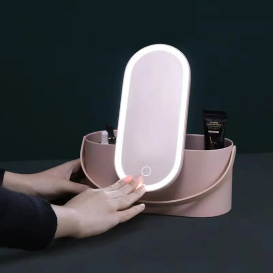 Make-up Koffer mit LED Spiegel - Lumivault