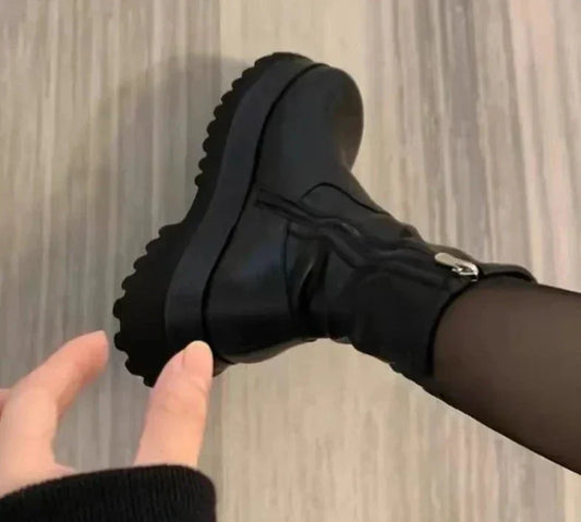 Damen Plattform Chelsea Stiefeletten mit warmer Fütterung – Liora