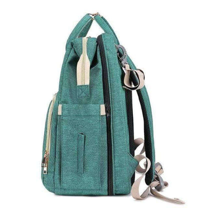 Convertible Baby Wickelrucksack mit Faltbarem Babybett – Wasserdichtes Multi-Taschen-Design