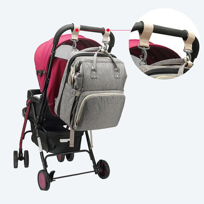Convertible Baby Wickelrucksack mit Faltbarem Babybett – Wasserdichtes Multi-Taschen-Design