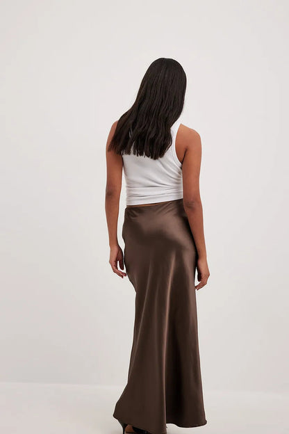 Hohe Taille Satinrock – Leona