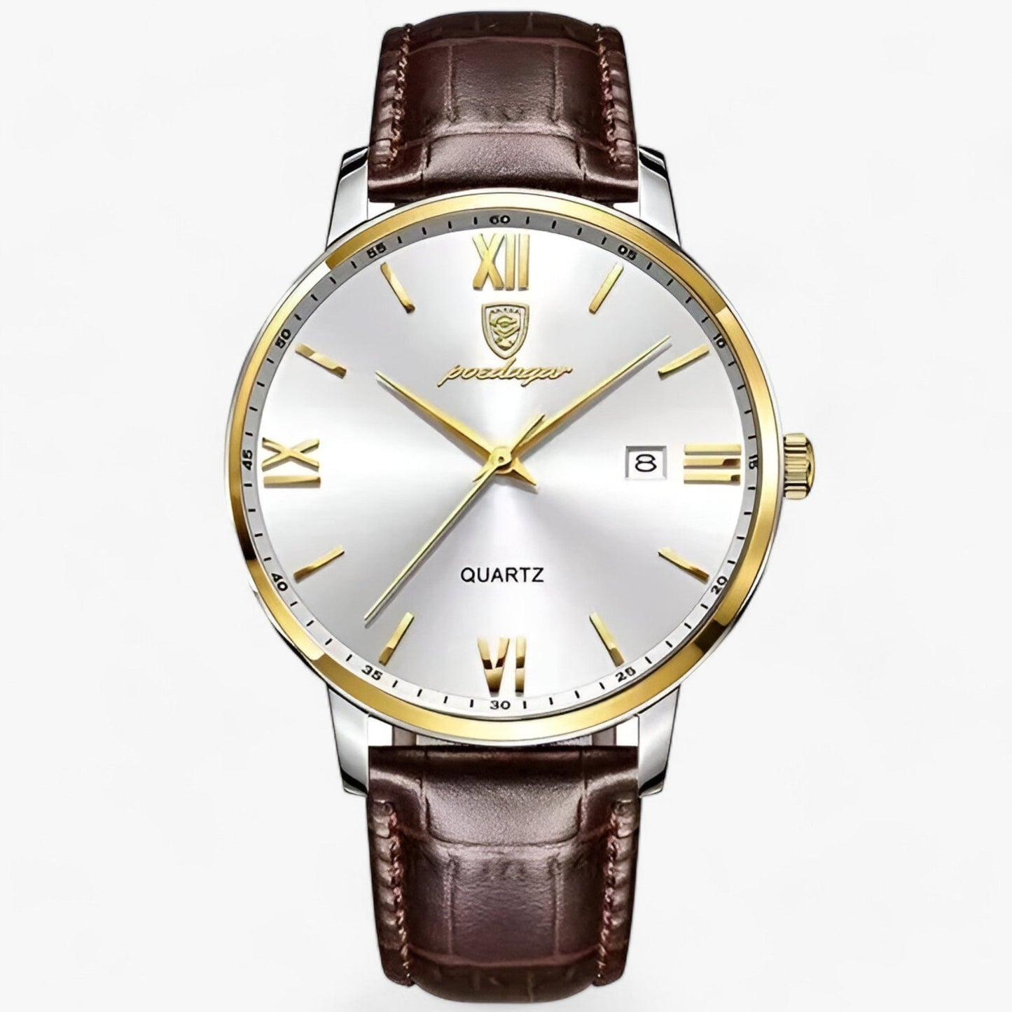Luxus Herrenarmbanduhr mit Lederband – Adrien