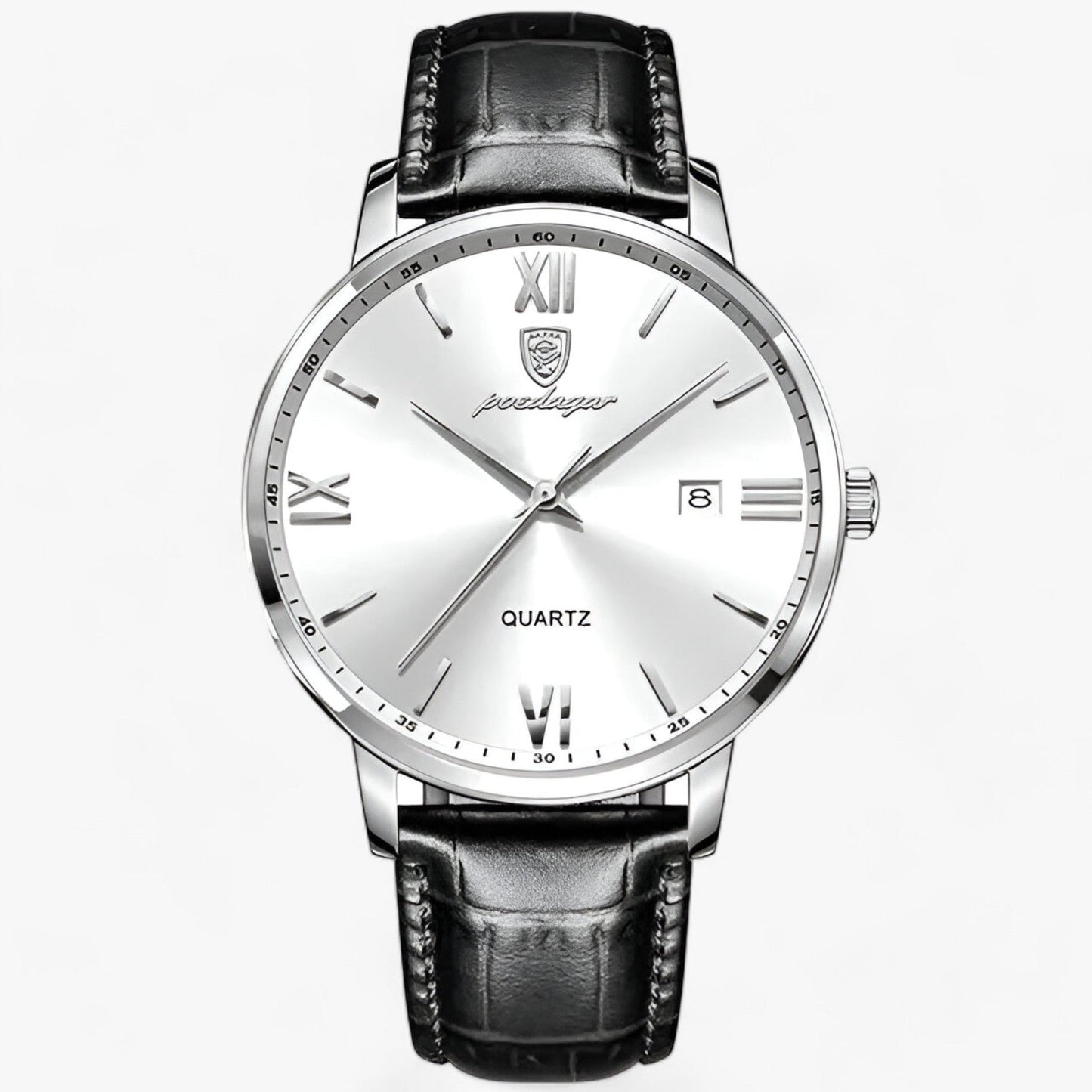 Luxus Herrenarmbanduhr mit Lederband – Adrien