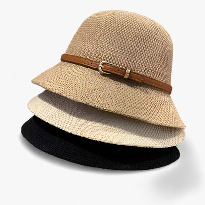 Faltbarer Damen Sonnenhut aus Leinen – Luma
