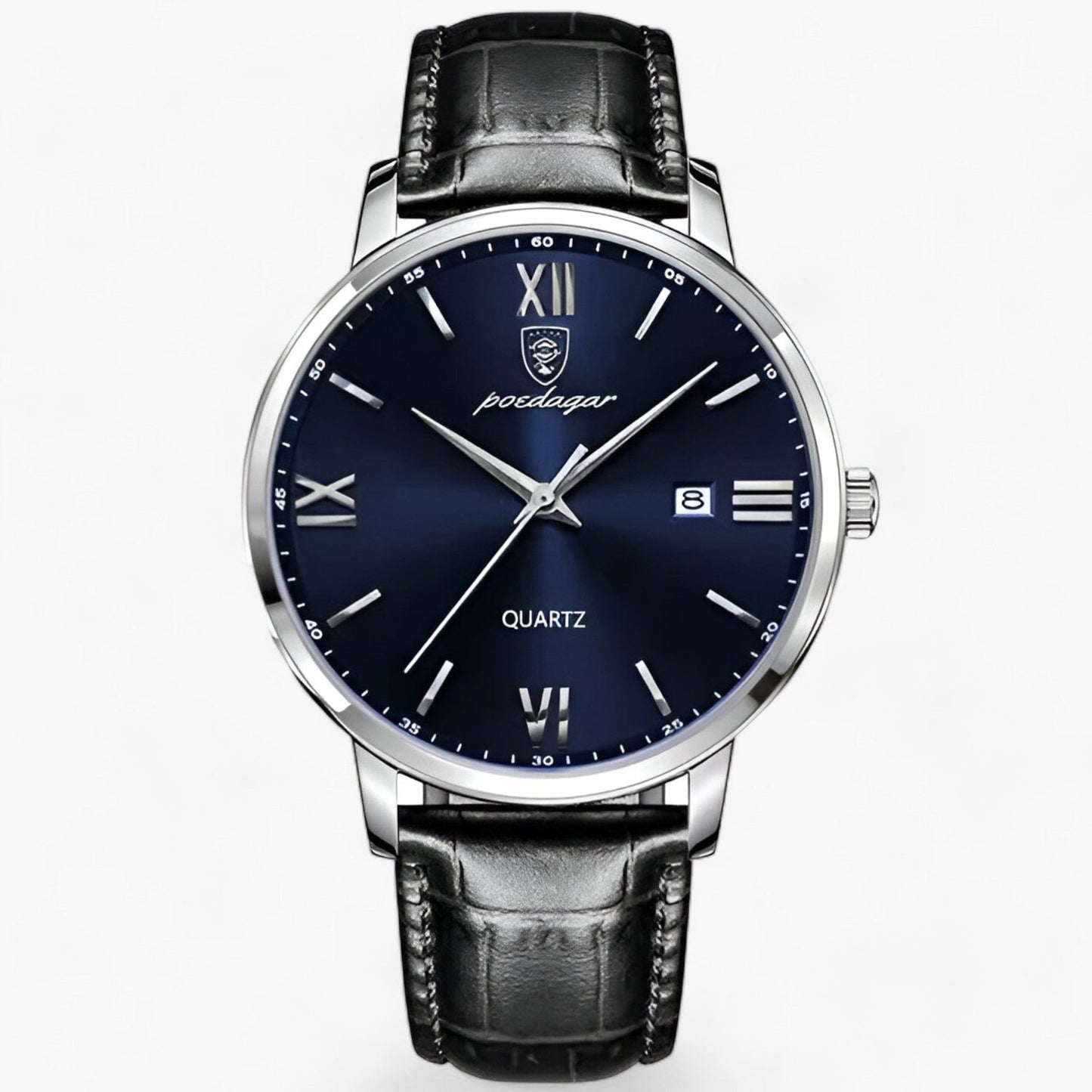 Luxus Herrenarmbanduhr mit Lederband – Adrien