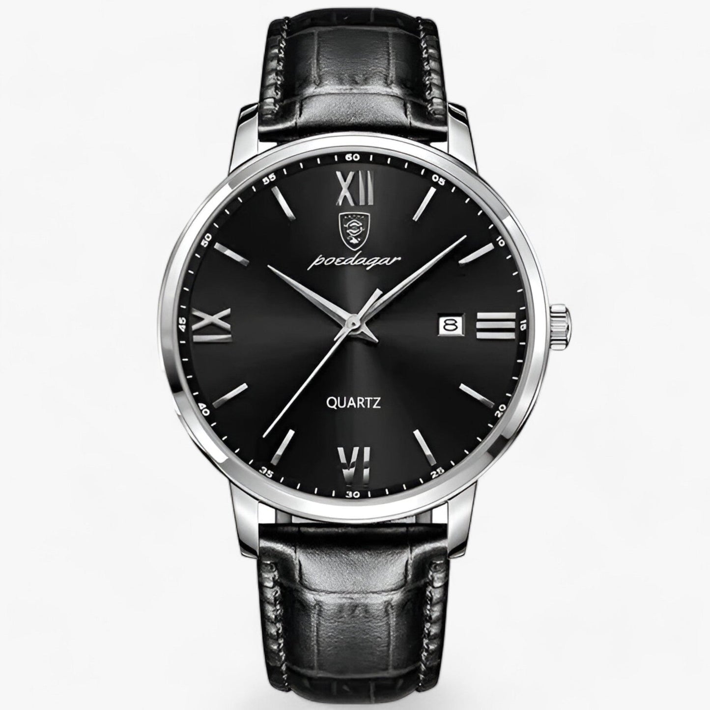 Luxus Herrenarmbanduhr mit Lederband – Adrien