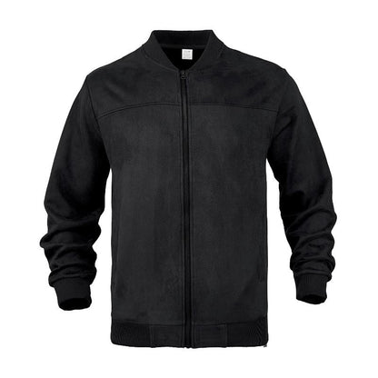 Leichte Herren Übergangsjacke im Wildleder-Look mit Stehkragen – Damian