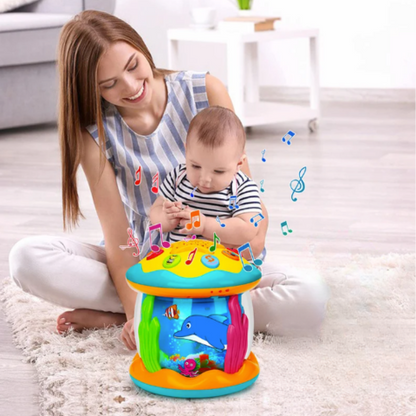 Lichtspiel-Trommel für Babys – Musik & Projektion für sensorisches Lernen