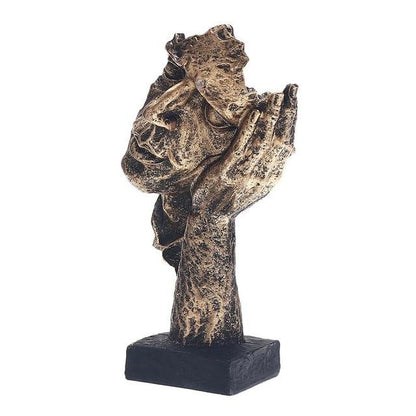 Abstracte goldene Skulptur – Soren
