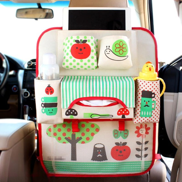Kinder-Auto Organizer mit Tablet- und Flaschenhalterung – Rückenbuddy (1 kaufen, 1 gratis)
