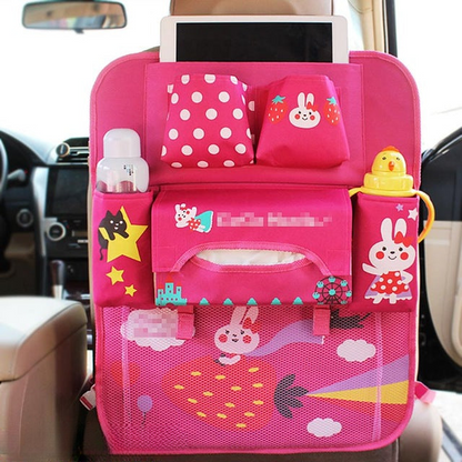 Kinder-Auto Organizer mit Tablet- und Flaschenhalterung – Rückenbuddy (1 kaufen, 1 gratis)