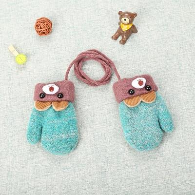 Winterwarme gefütterte Kinder-Fäustlinge mit Hasenmotiv & Kordel – 1+1 Gratis – 0–4 Jahre