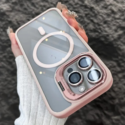 Stoßfeste magnetische Handytasche mit Glasschutz und Ständer