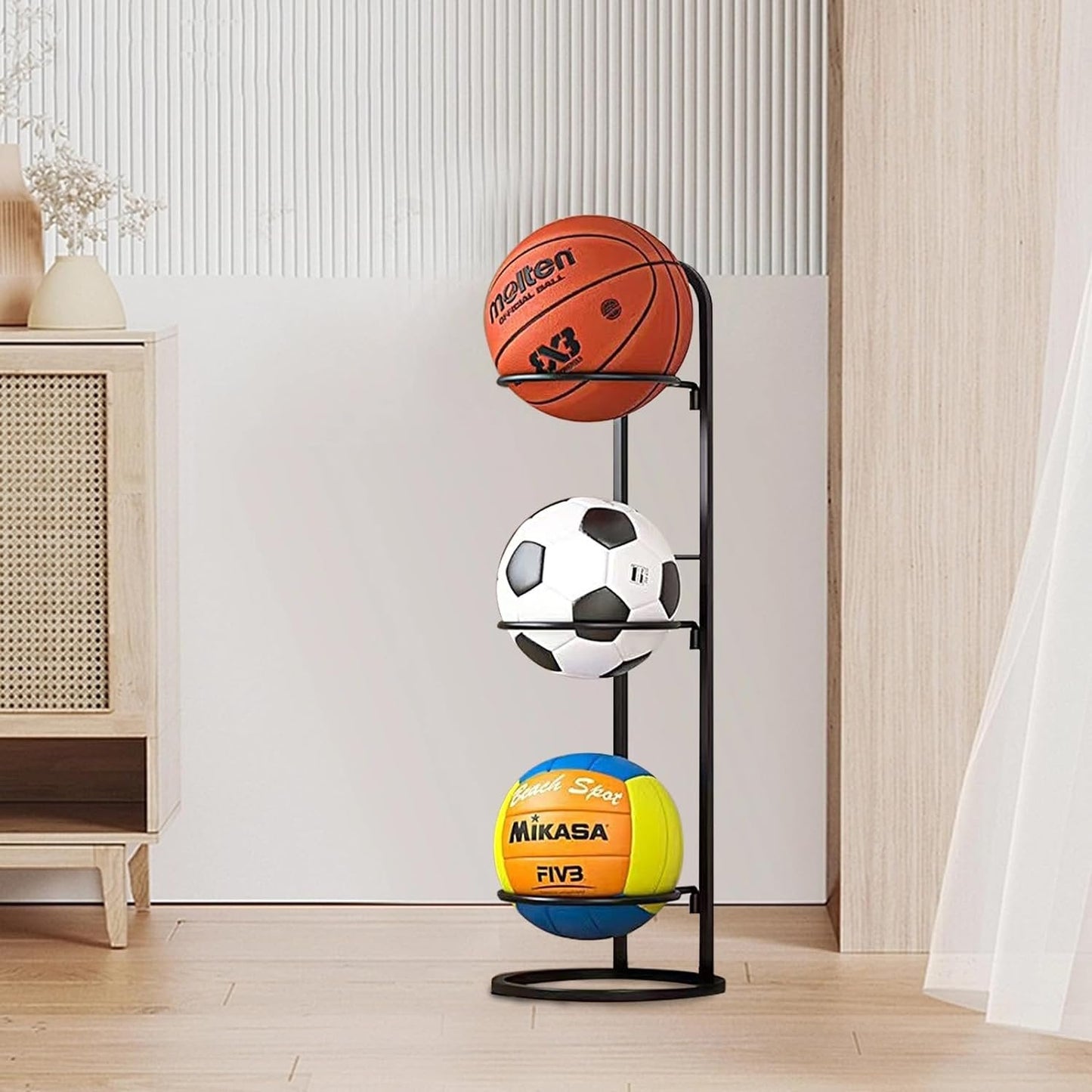 Kompaktes Aufbewahrungsregal für Sportbälle und Zubehör – BallRack Pro