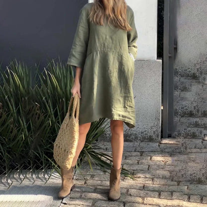 Luftiges Sommerkleid mit lockerer Passform & praktischer Tasche – Malia
