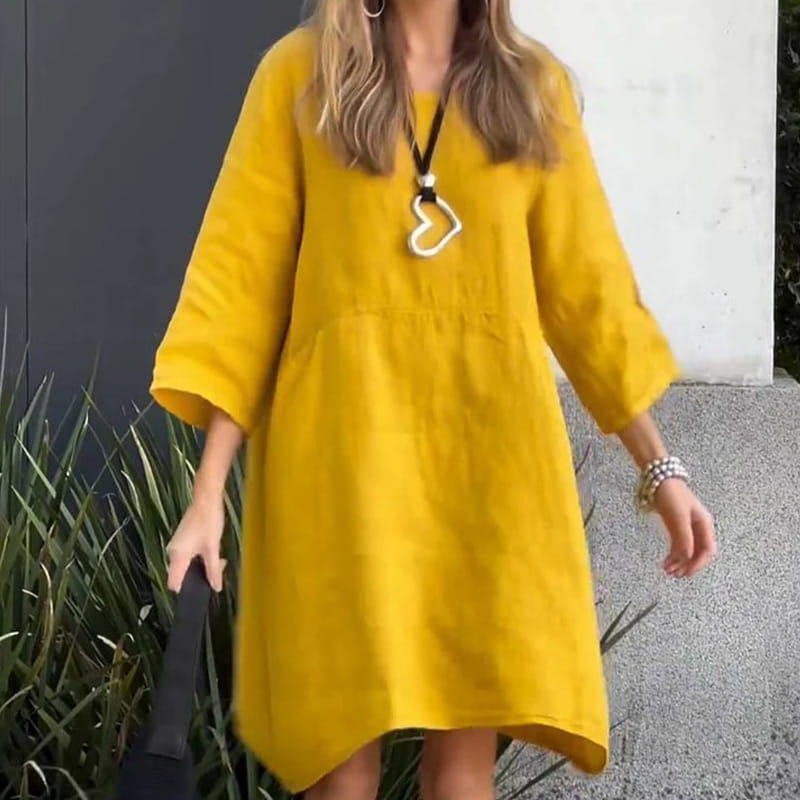 Luftiges Sommerkleid mit lockerer Passform & praktischer Tasche – Malia
