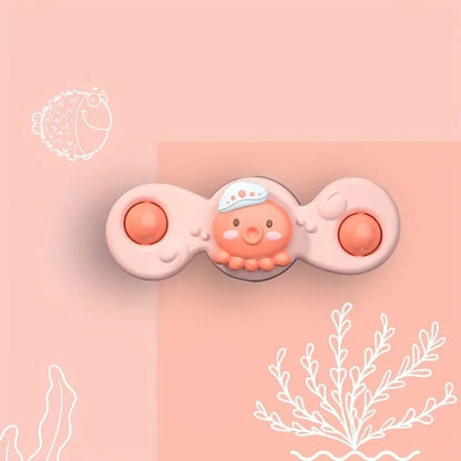 Farbenfrohes Baby-Drehrädchen mit Saugnapf – DrehSpaß Mini