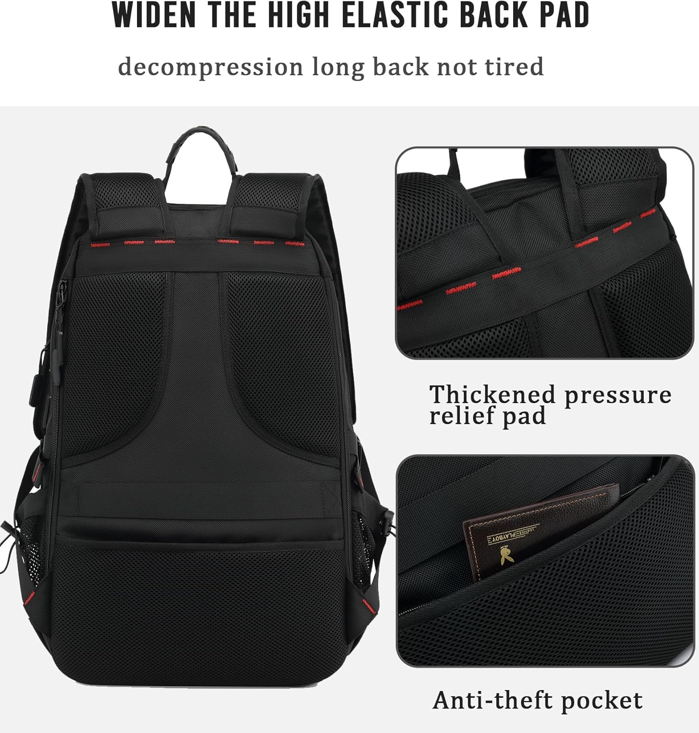 60L Wasserdichter Reise-Laptop-Rucksack mit USB und Schuhfach