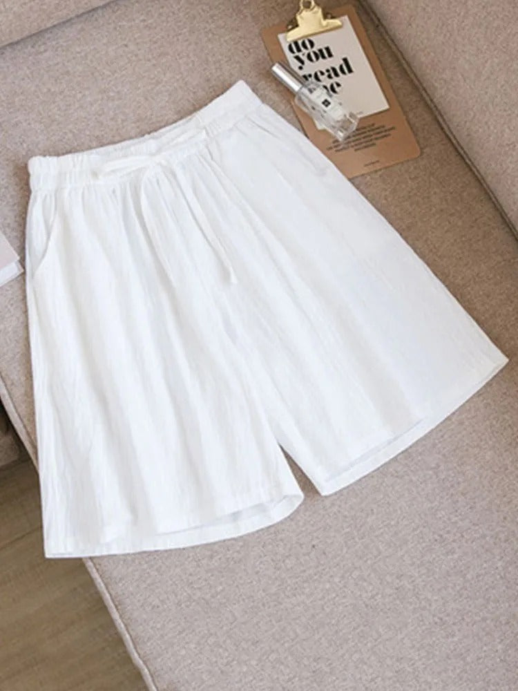Bequeme & Luftige Damen Baumwollshorts mit Stretchbund – Melina