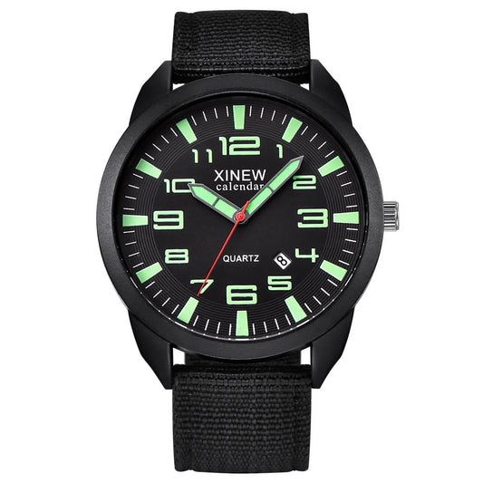 Quartz Uhr mit Leuchtzifferblatt & Kalender – Lumo