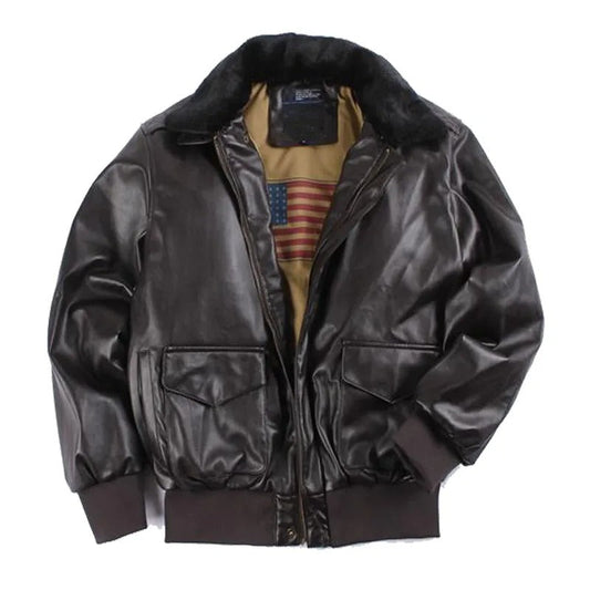 Vintage Leder-Motorradjacke für den Winter – Maxim