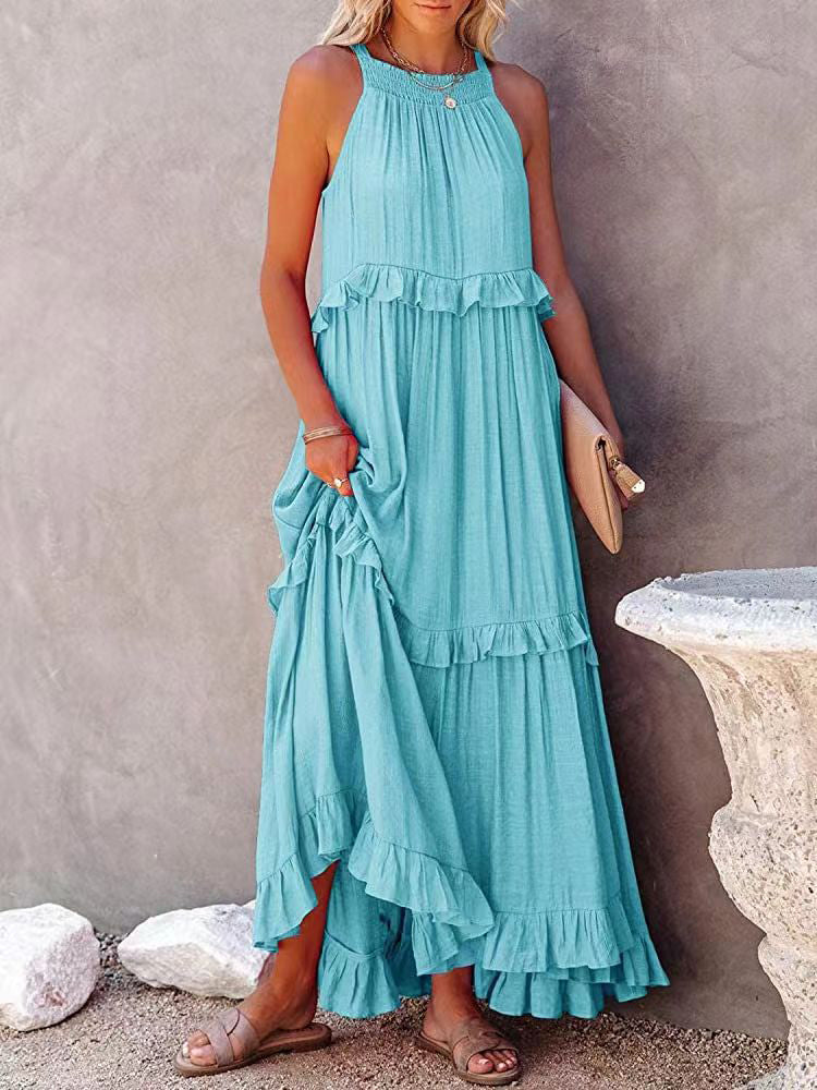 Ärmelloses Maxikleid mit Schleifendetail – Noor