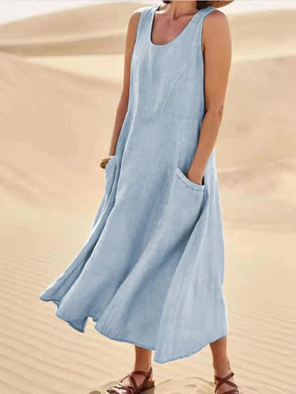 Leinenkleid mit Taschen - Lina