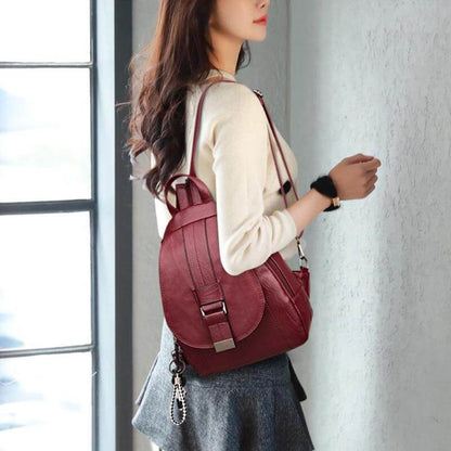 Premium wasserdichter Lederrucksack für Damen