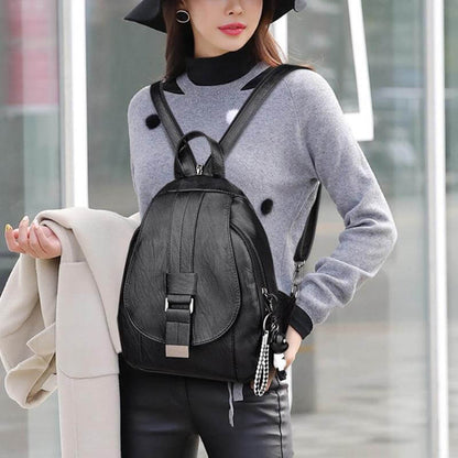 Premium wasserdichter Lederrucksack für Damen
