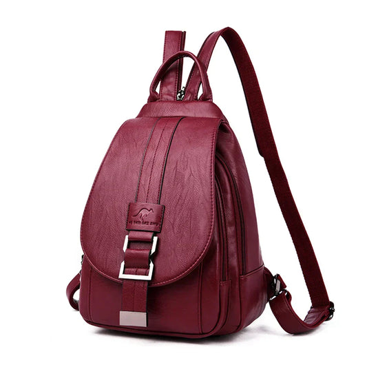 Premium wasserdichter Lederrucksack für Damen