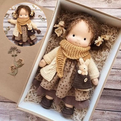 Handgefertigte Waldorf-Puppe aus Naturmaterialien – 30 cm groß