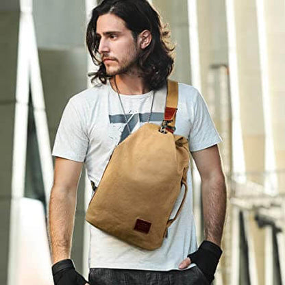 Wasserabweisende Canvas-Umhängetasche mit Anti-Diebstahlfach – MultiWear