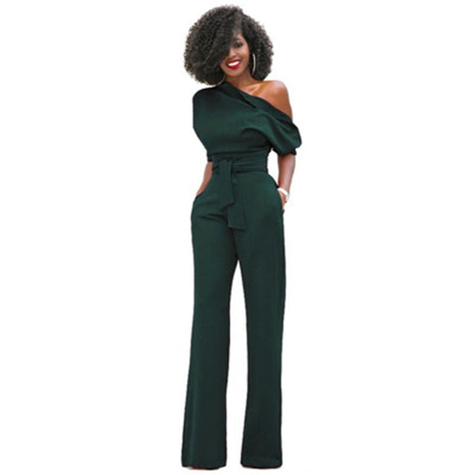Effen Bodycon Damen Jumpsuit - Sofia