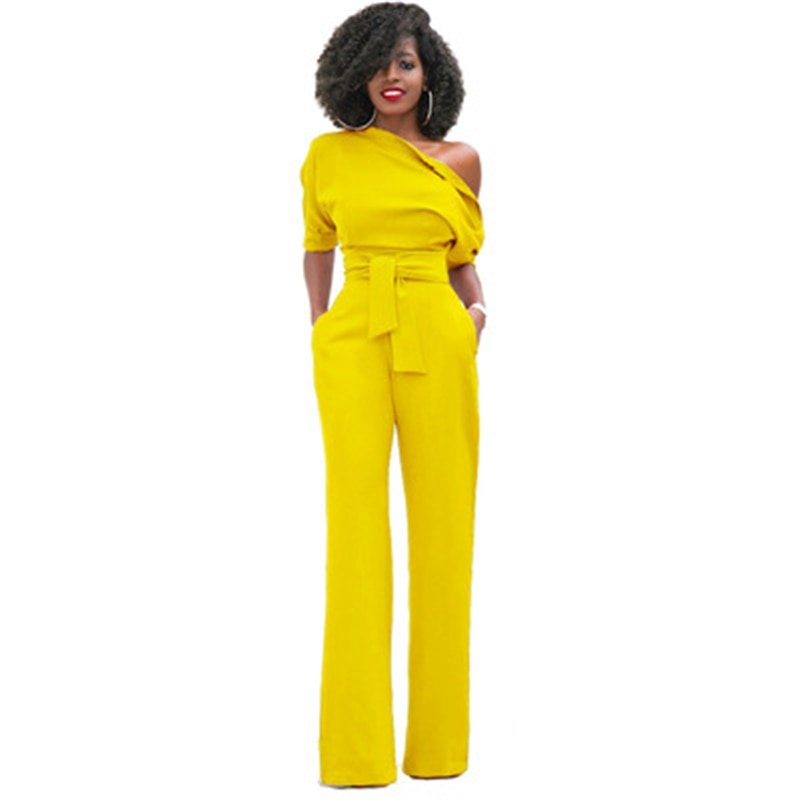 Effen Bodycon Damen Jumpsuit - Sofia