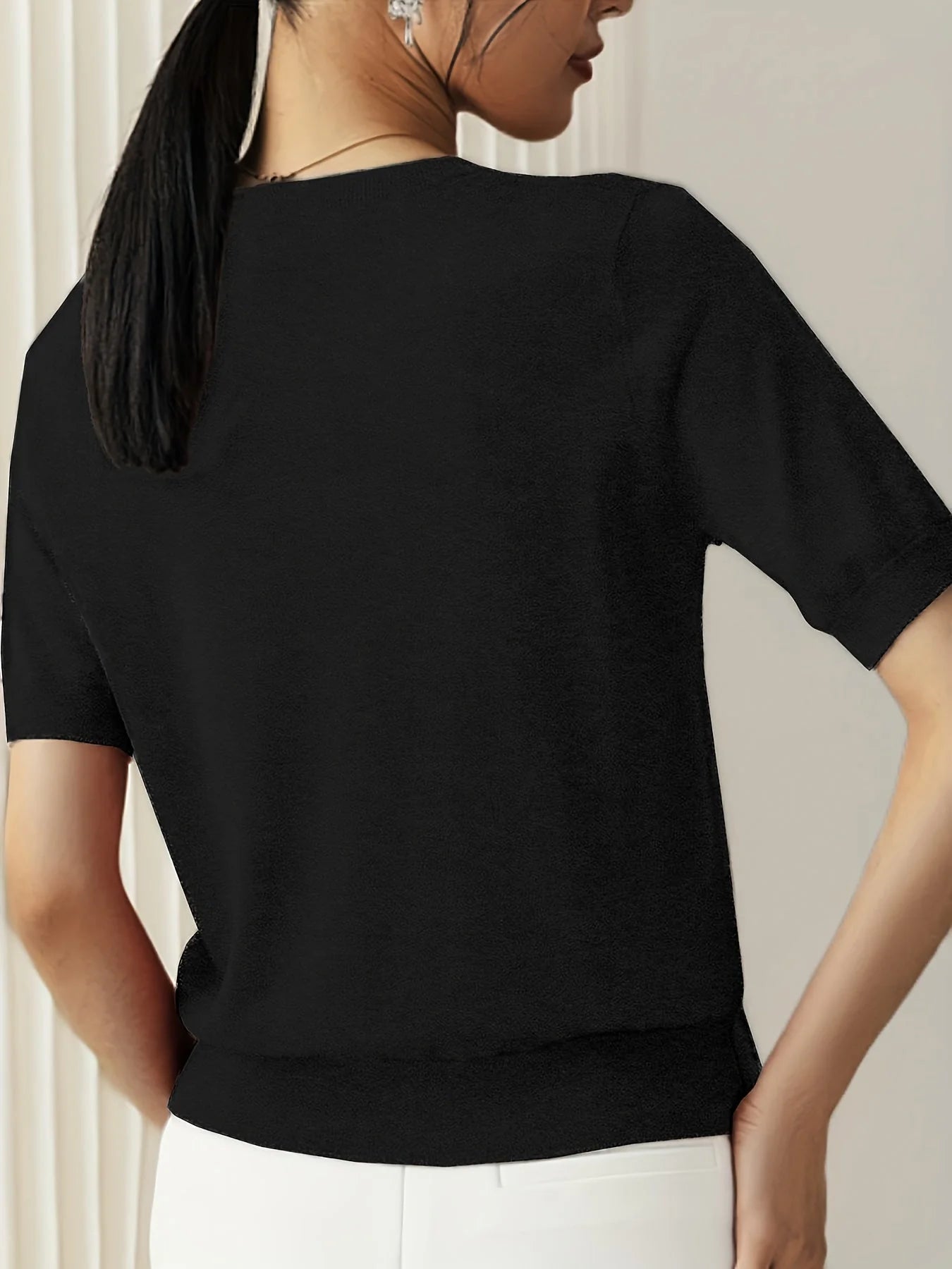 Frühjahrs-Pullover mit kurzen Ärmeln – Mira