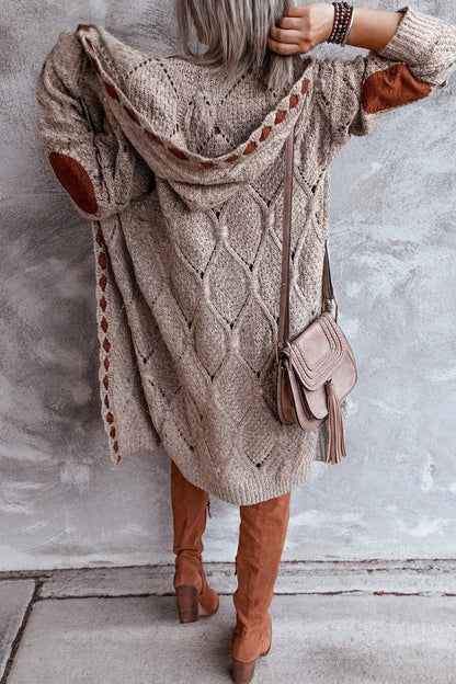 JakesVest I Lange Strickjacke mit Kapuze für Frauen