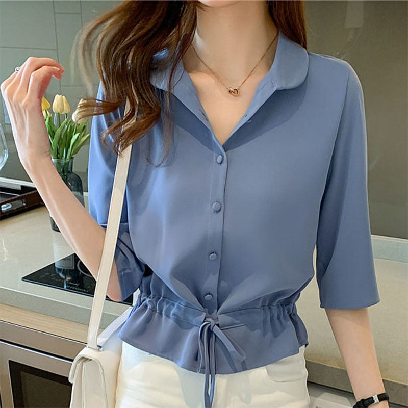 EllesBlouse I Detaillierte Bluse für Frauen - Fiadora