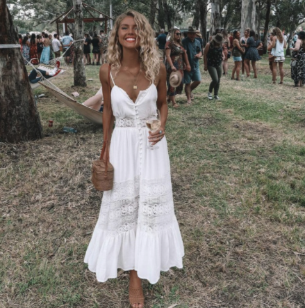 Boho - Weißes Kleid - Fiadora