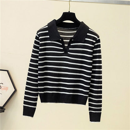 EllysShirt I Gestreifter Pullover für Frauen - Fiadora