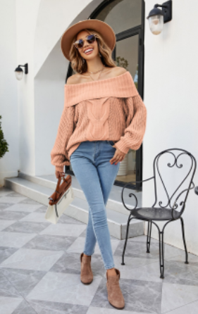 CarlysShirt I Off-Shoulder-Pullover für Frauen